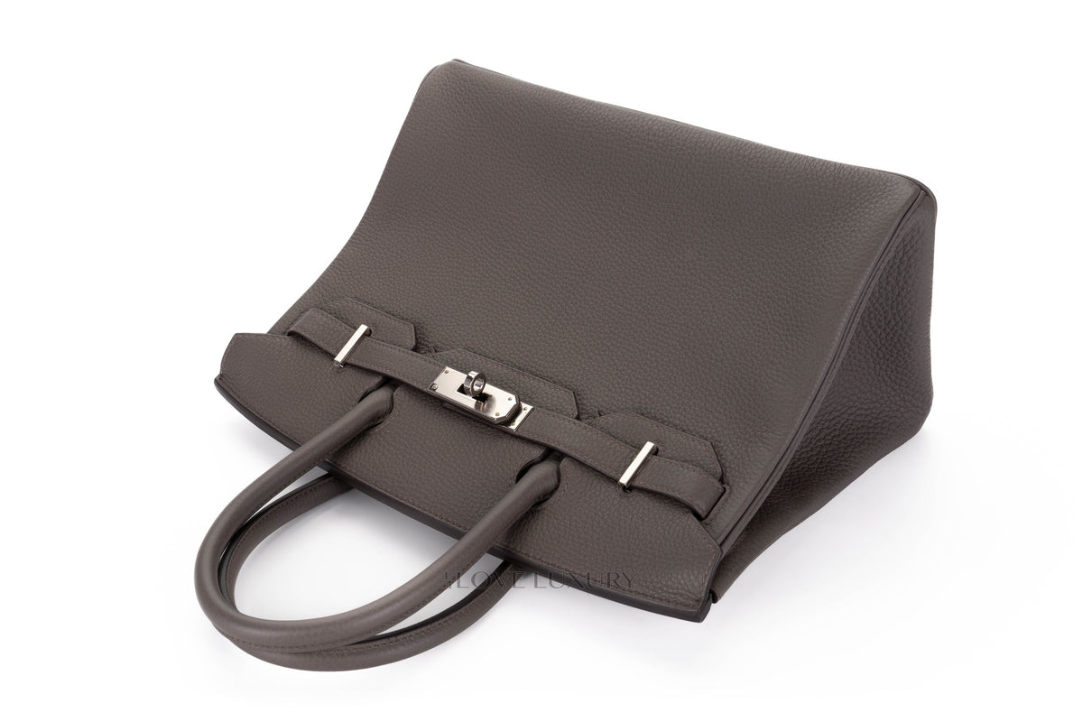 Hermès Birkin 30 Leather Gris Etain Togo Palladium Hardware - view 8