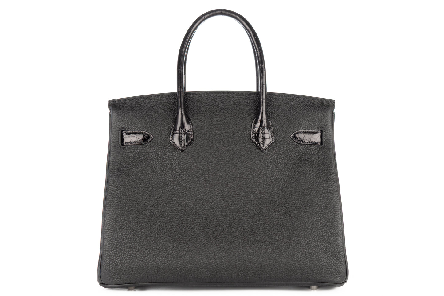Hermès Birkin 30 Touch – Noir Togo & Shiny Crocodile Niloticus with Palladium Hardware