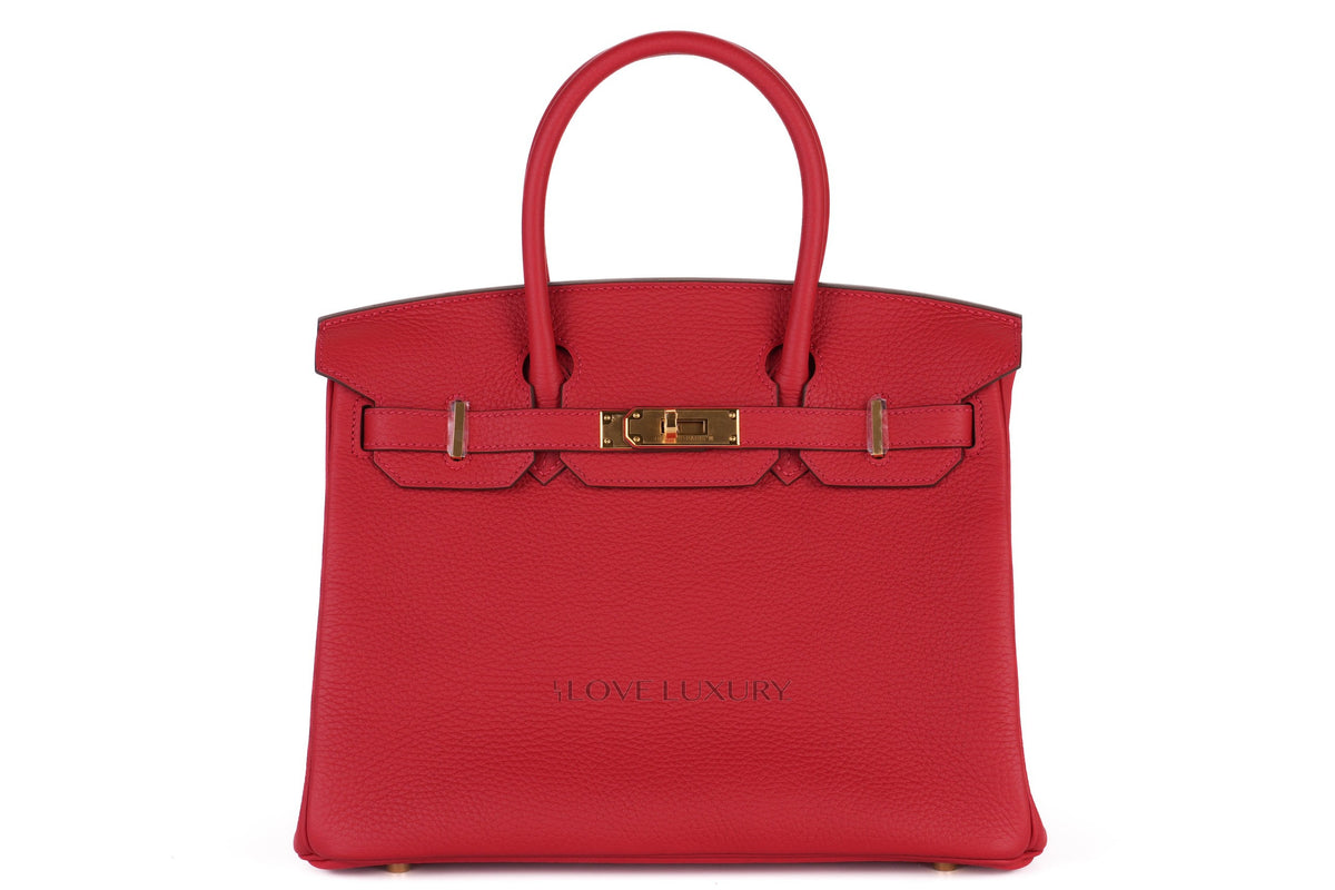 Hermès Birkin 30 Vermillion Clemence Gold Hardware - view 1