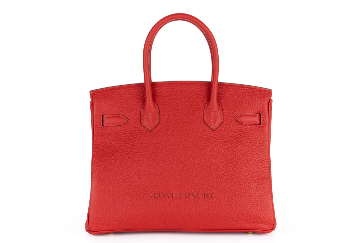 Hermès Birkin 30 Vermillion Clemence Gold Hardware - view 3