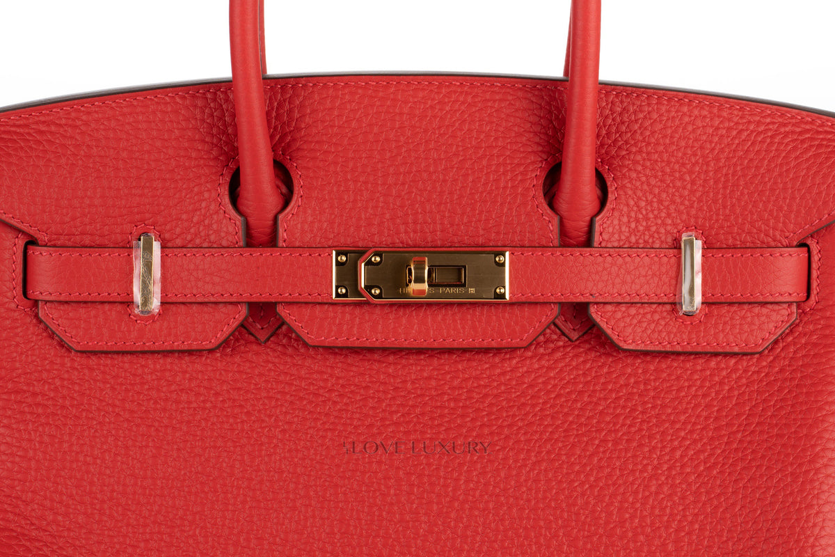 Hermès Birkin 30 Vermillion Clemence Gold Hardware - view 7