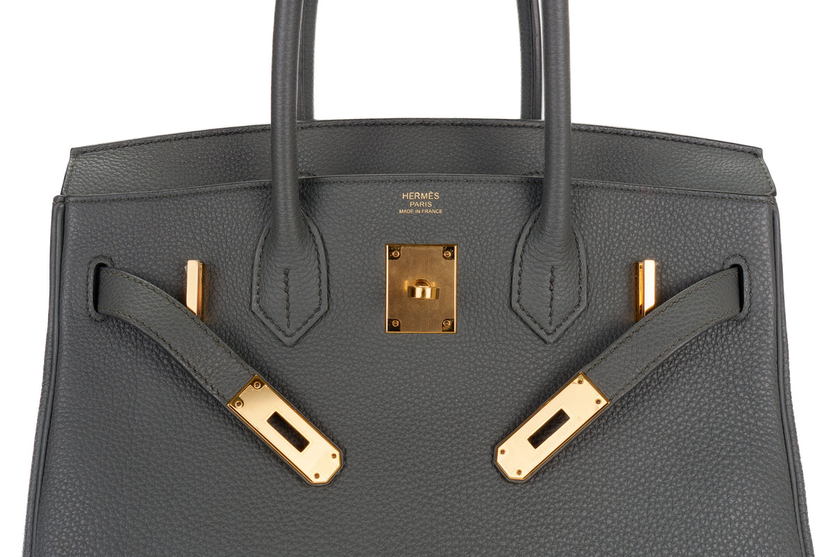 Hermès Birkin 30 Vert Amande Togo Gold Hardware - view 11