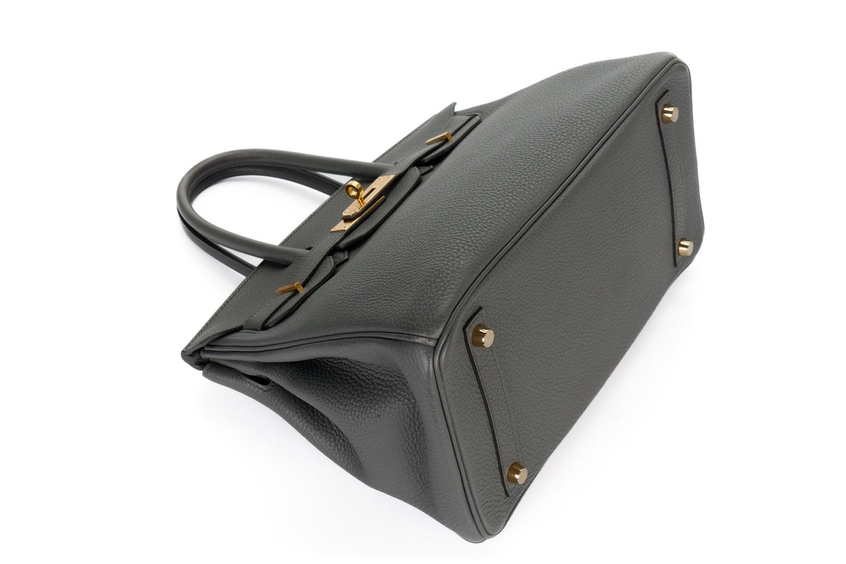 Hermès Birkin 30 Vert Amande Togo Gold Hardware - view 13