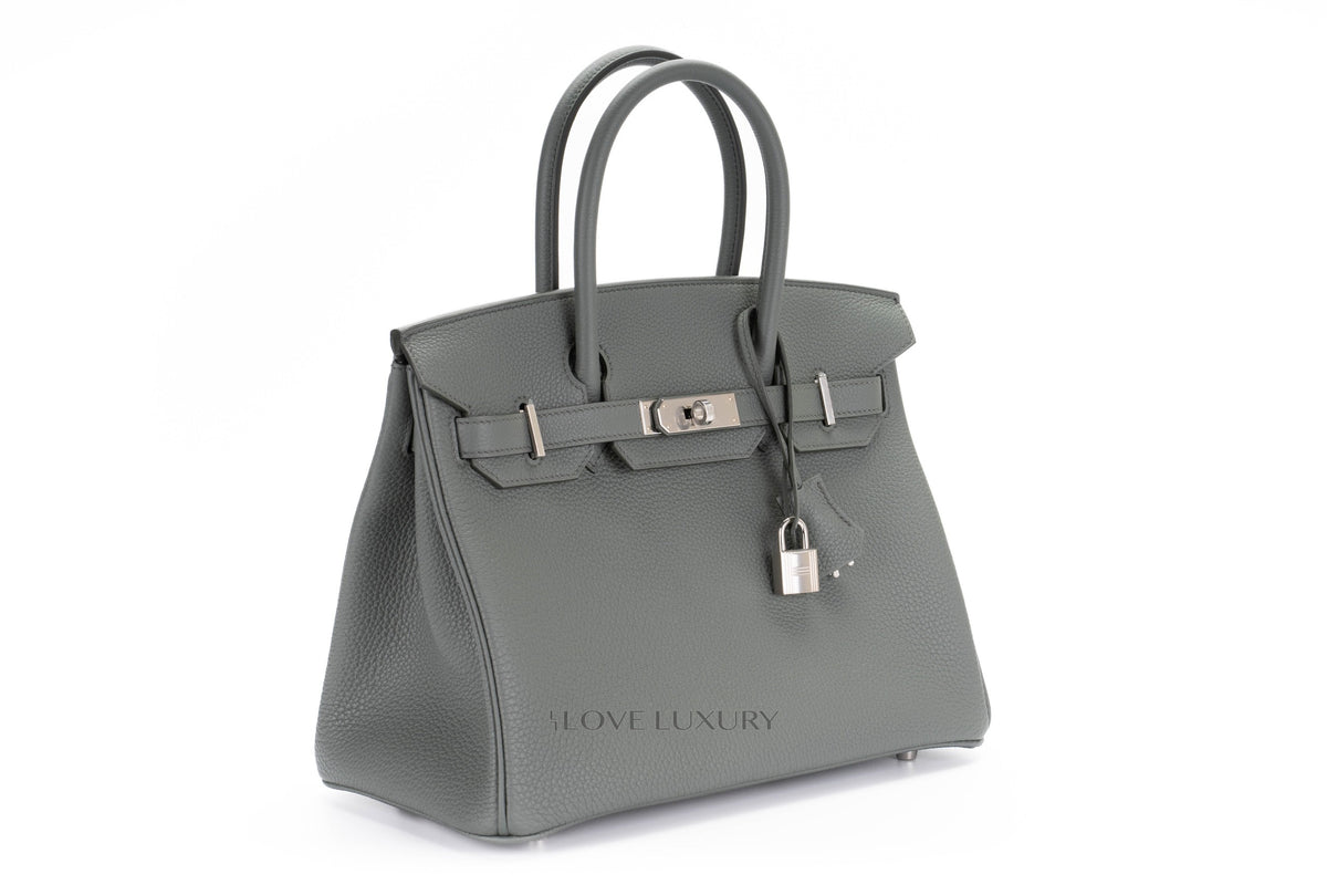 Hermès Birkin 30 Vert Amande Togo Palladium Hardware - view 2