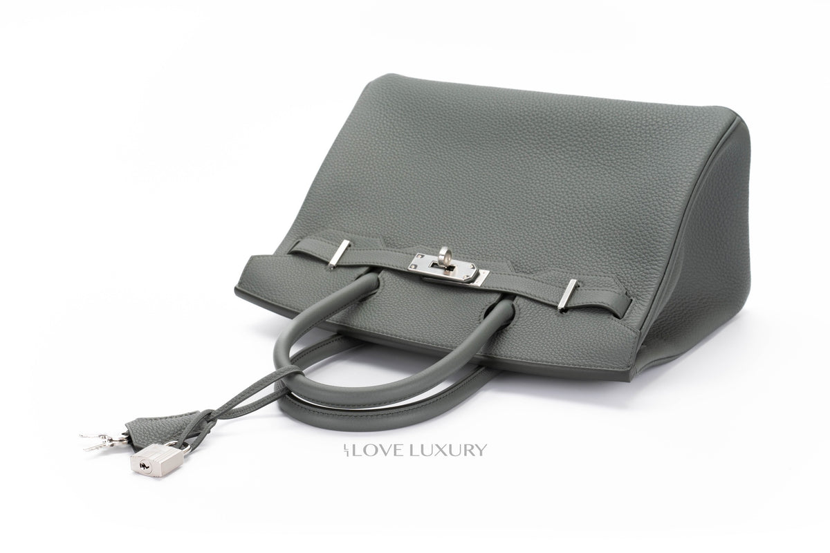 Hermès Birkin 30 Vert Amande Togo Palladium Hardware - view 8