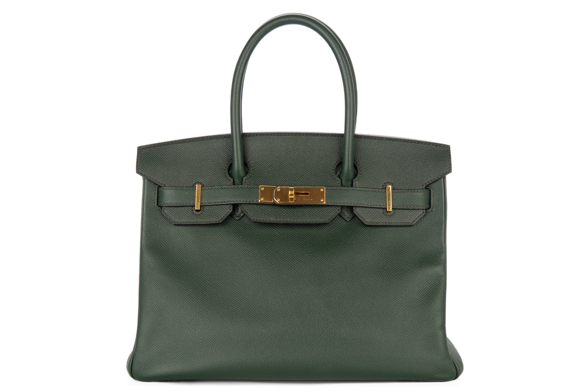 Hermès Birkin 30 Vert Fonce Epsom Retourne Gold Hardware - view 1