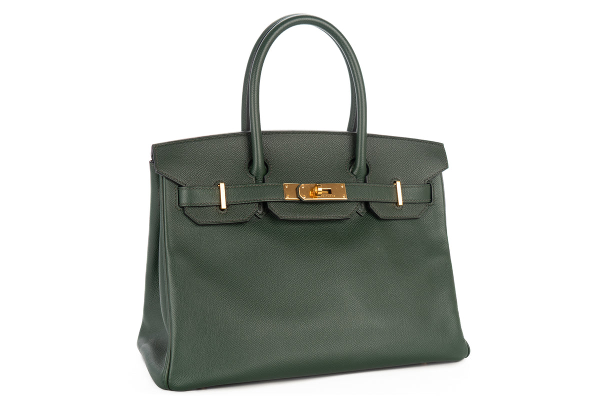 Hermès Birkin 30 Vert Fonce Epsom Retourne Gold Hardware - view 2