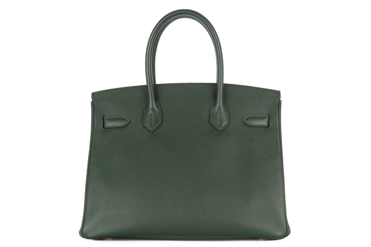 Hermès Birkin 30 Vert Fonce Epsom Retourne Gold Hardware - view 3