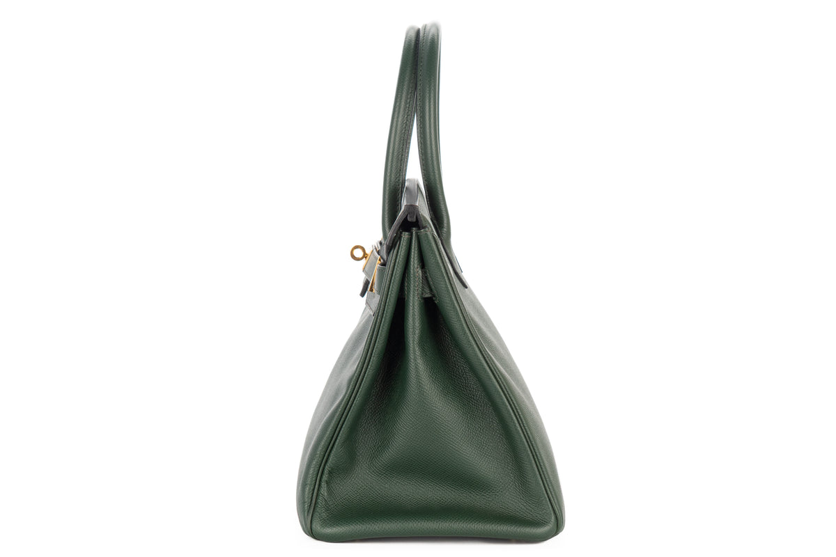 Hermès Birkin 30 Vert Fonce Epsom Retourne Gold Hardware - view 4