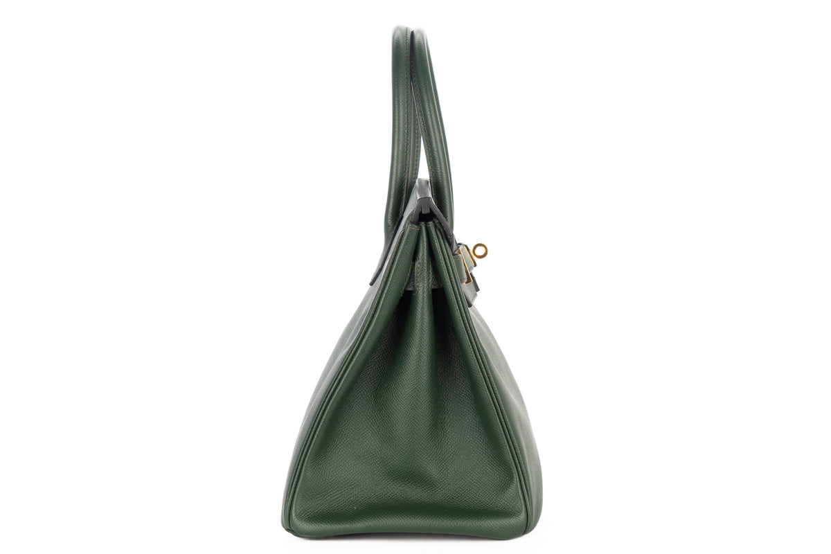 Hermès Birkin 30 Vert Fonce Epsom Retourne Gold Hardware - view 5