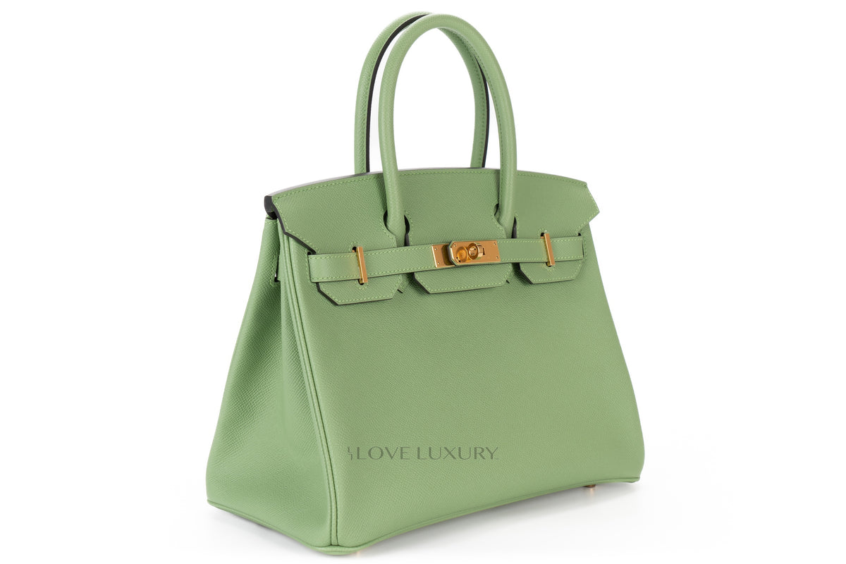 Hermès Birkin 30 Vert Criquet Epsom Gold Hardware - view 2