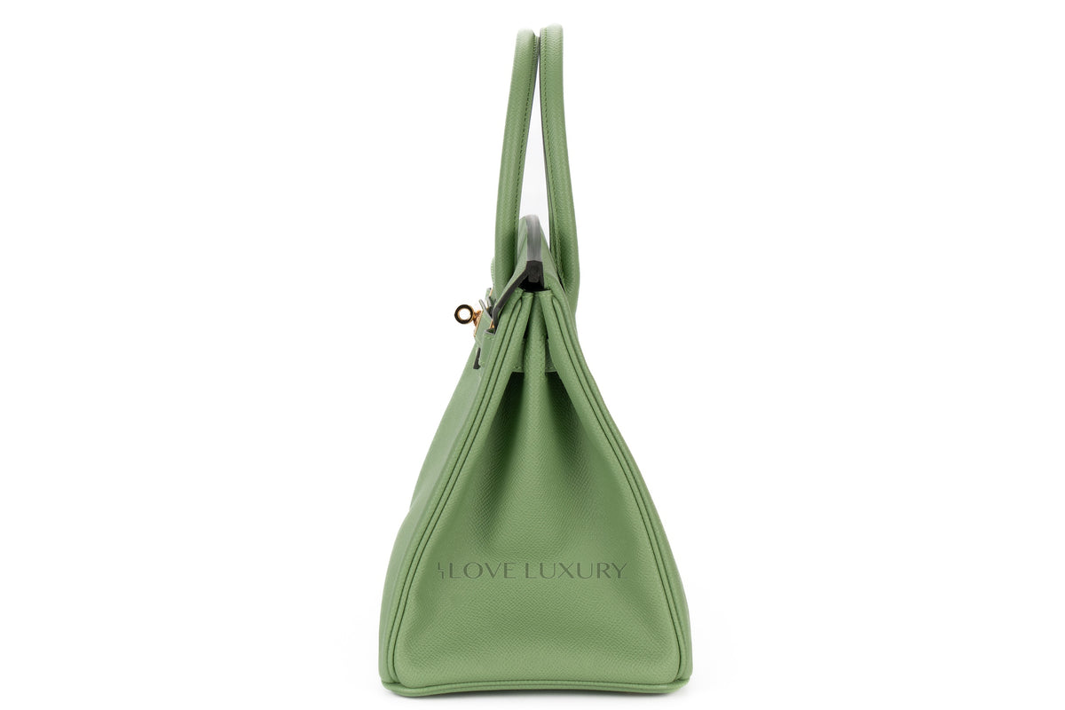 Hermès Birkin 30 Vert Criquet Epsom Gold Hardware - view 4