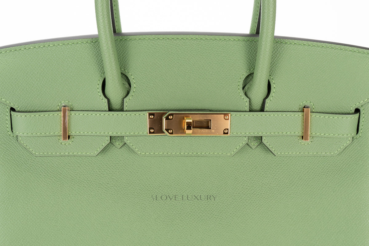 Hermès Birkin 30 Vert Criquet Epsom Gold Hardware - view 7