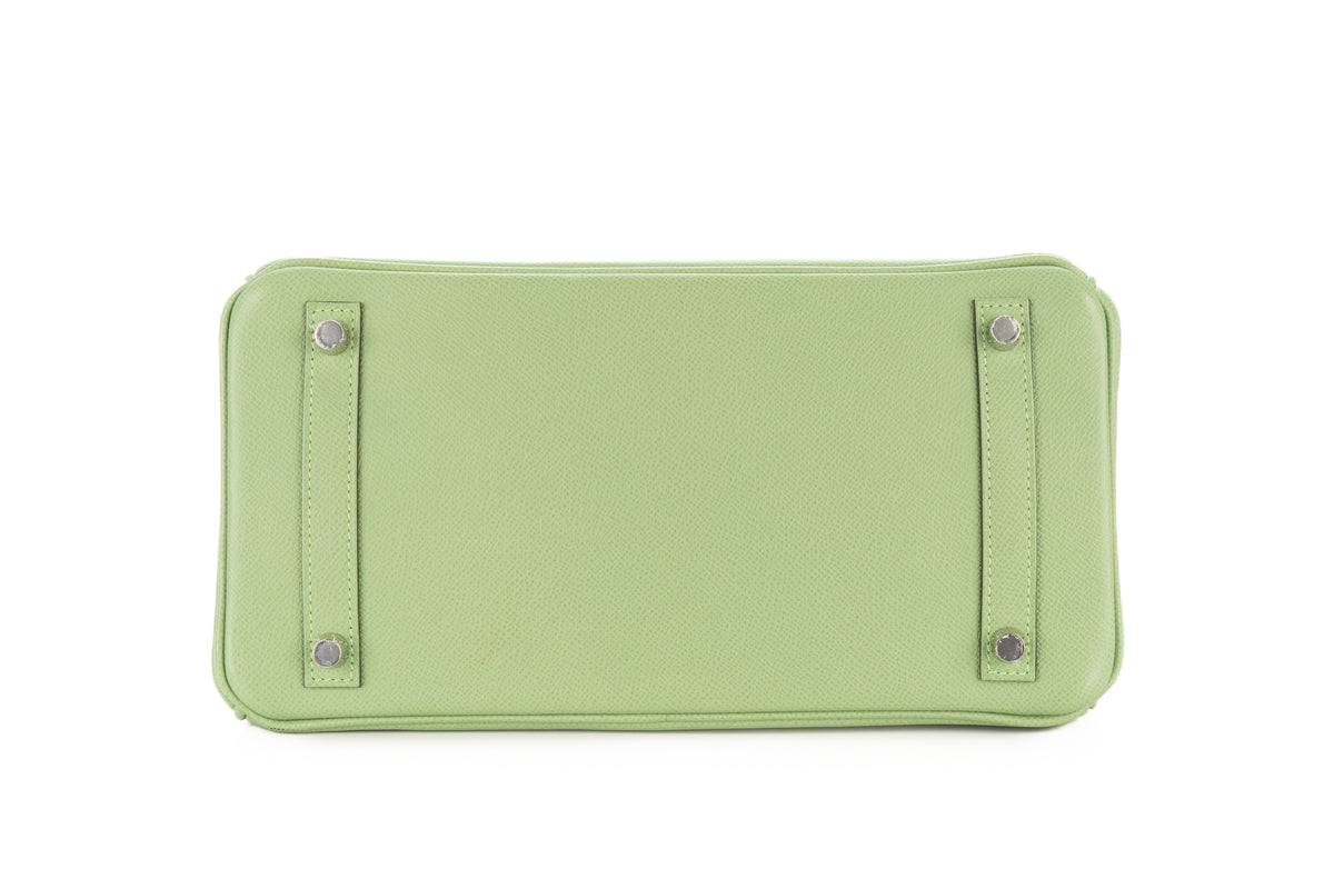 Hermès Birkin 30 Vert Criquet Epsom Retourne Palladium Hardware - view 6