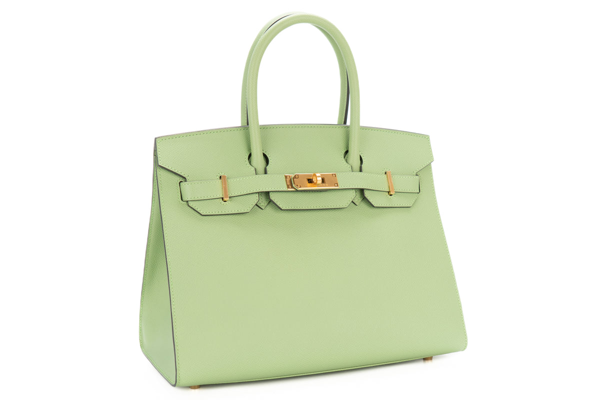 Hermès Birkin 30 Vert Criquet Epsom Sellier Gold Hardware - view 2