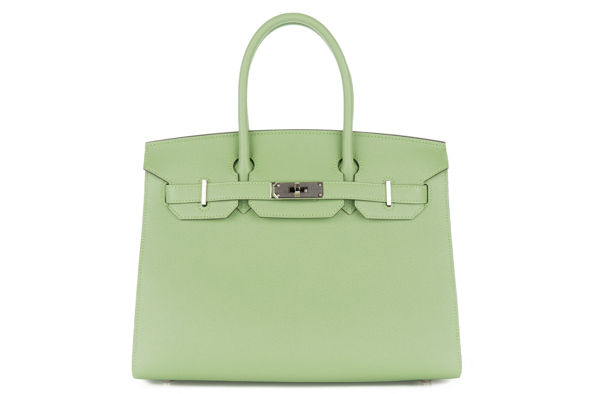Hermès Birkin 30 Vert Criquet Epsom Sellier Palladium Hardware - view 1