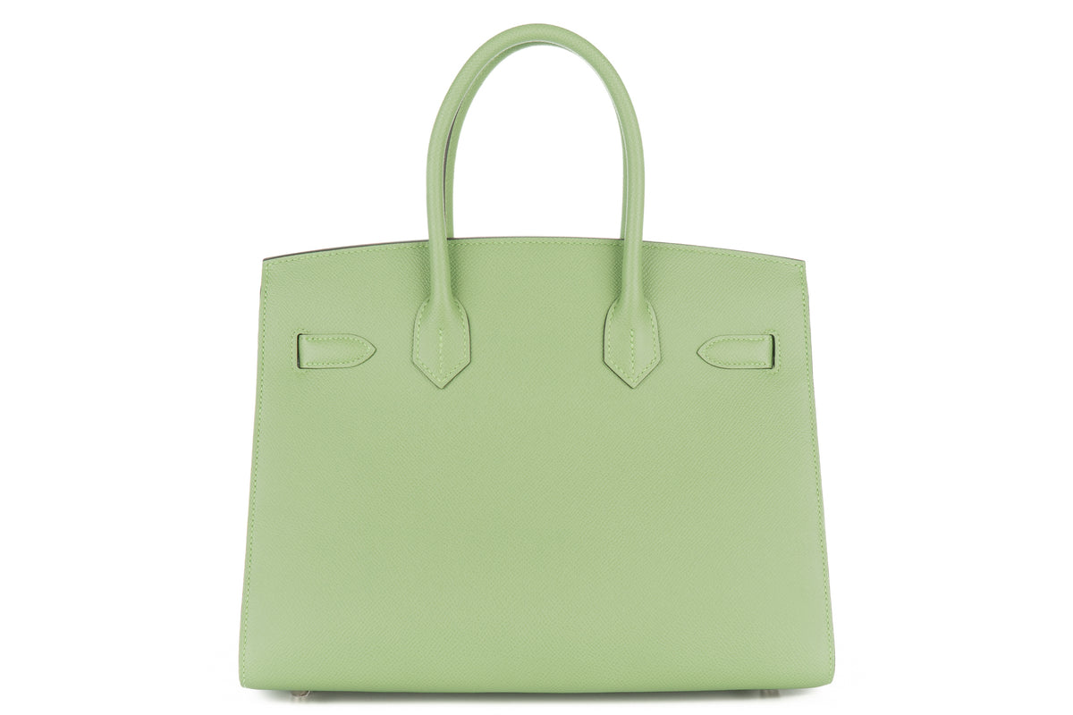 Hermès Birkin 30 Vert Criquet Epsom Sellier Palladium Hardware - view 3