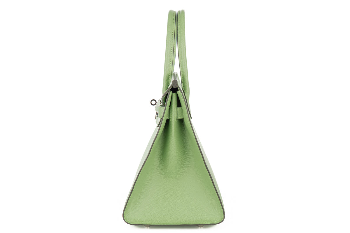 Hermès Birkin 30 Vert Criquet Epsom Sellier Palladium Hardware - view 4