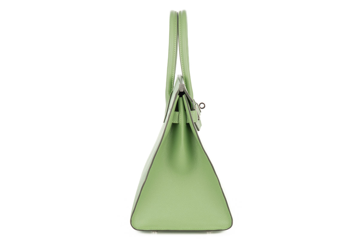 Hermès Birkin 30 Vert Criquet Epsom Sellier Palladium Hardware - view 5