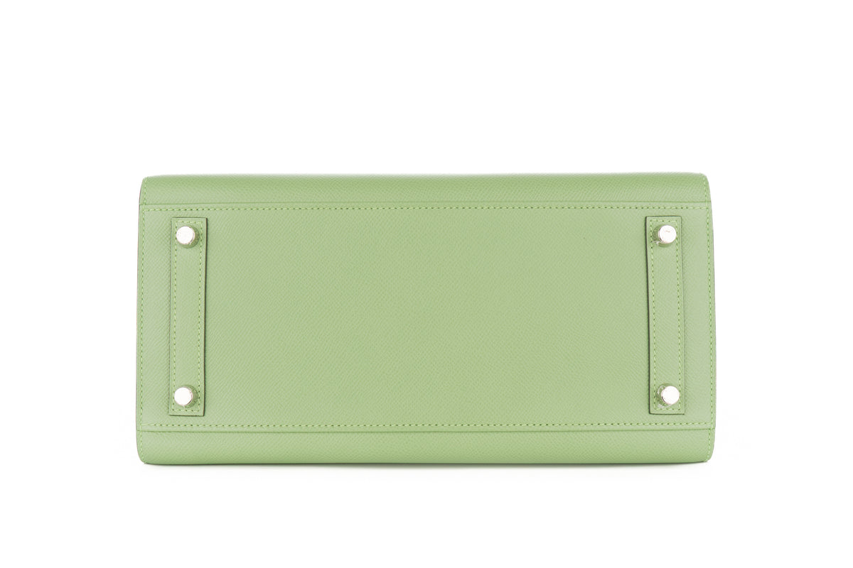 Hermès Birkin 30 Vert Criquet Epsom Sellier Palladium Hardware - view 6
