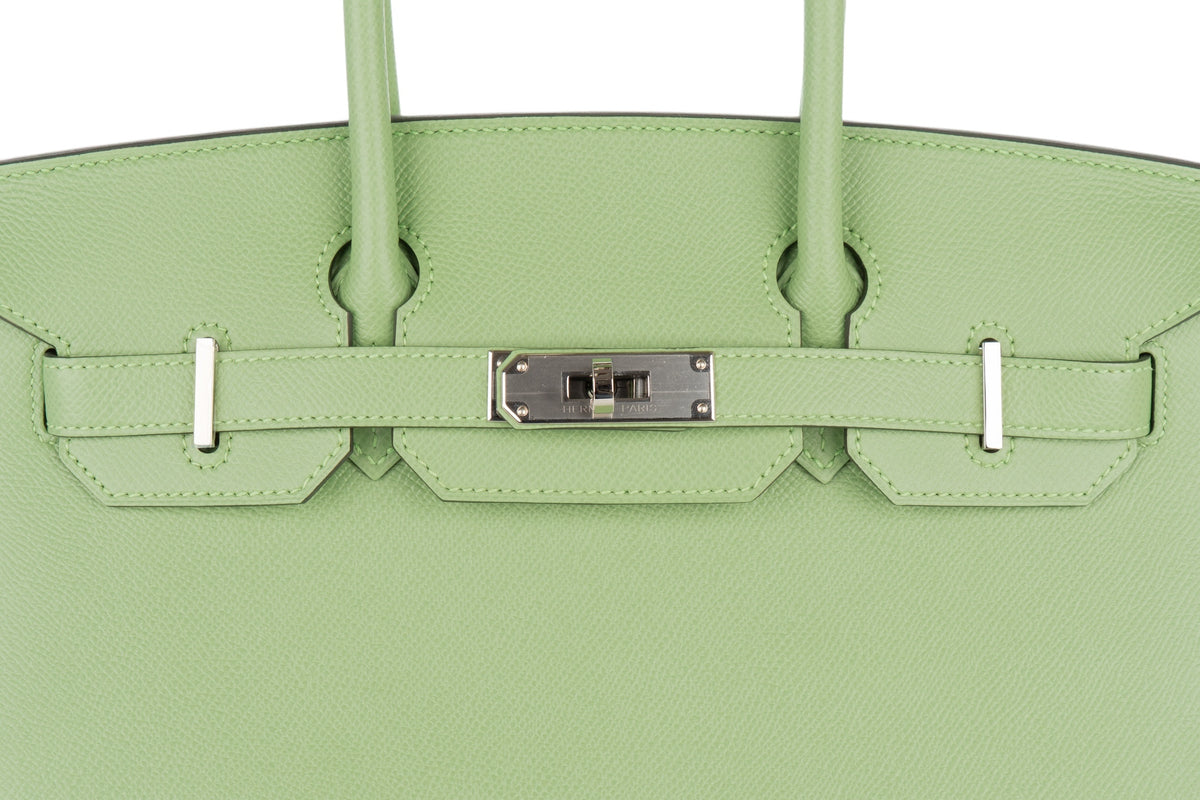 Hermès Birkin 30 Vert Criquet Epsom Sellier Palladium Hardware - view 7