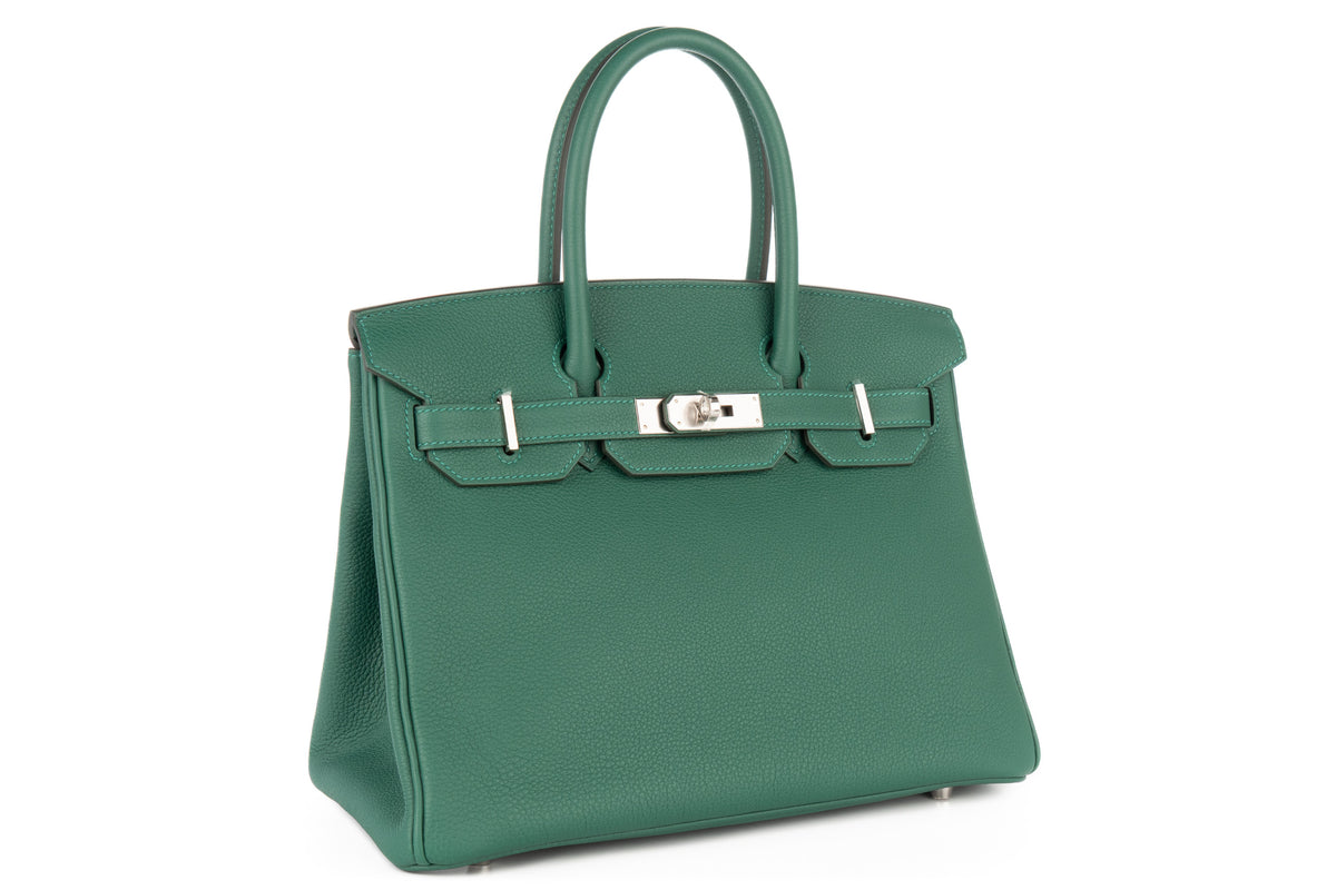 Hermès Birkin 30 Vert Moyen Togo Palladium Hardware - view 2