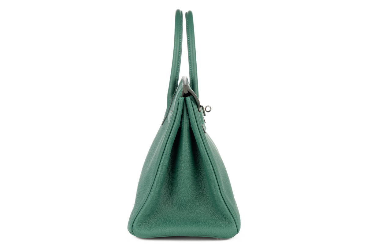 Hermès Birkin 30 Vert Moyen Togo Palladium Hardware - view 5