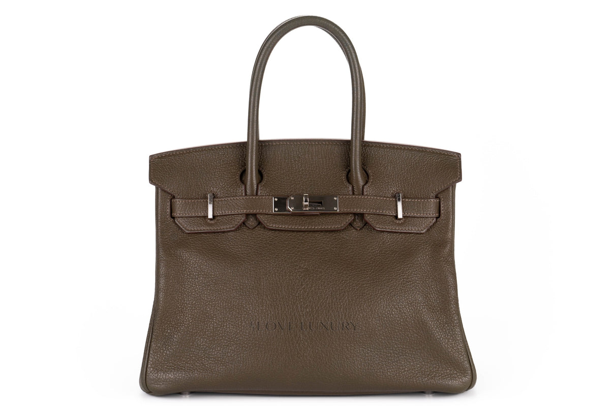 Hermès Birkin 30 Vert Olive Chevre Palladium Hardware - view 1