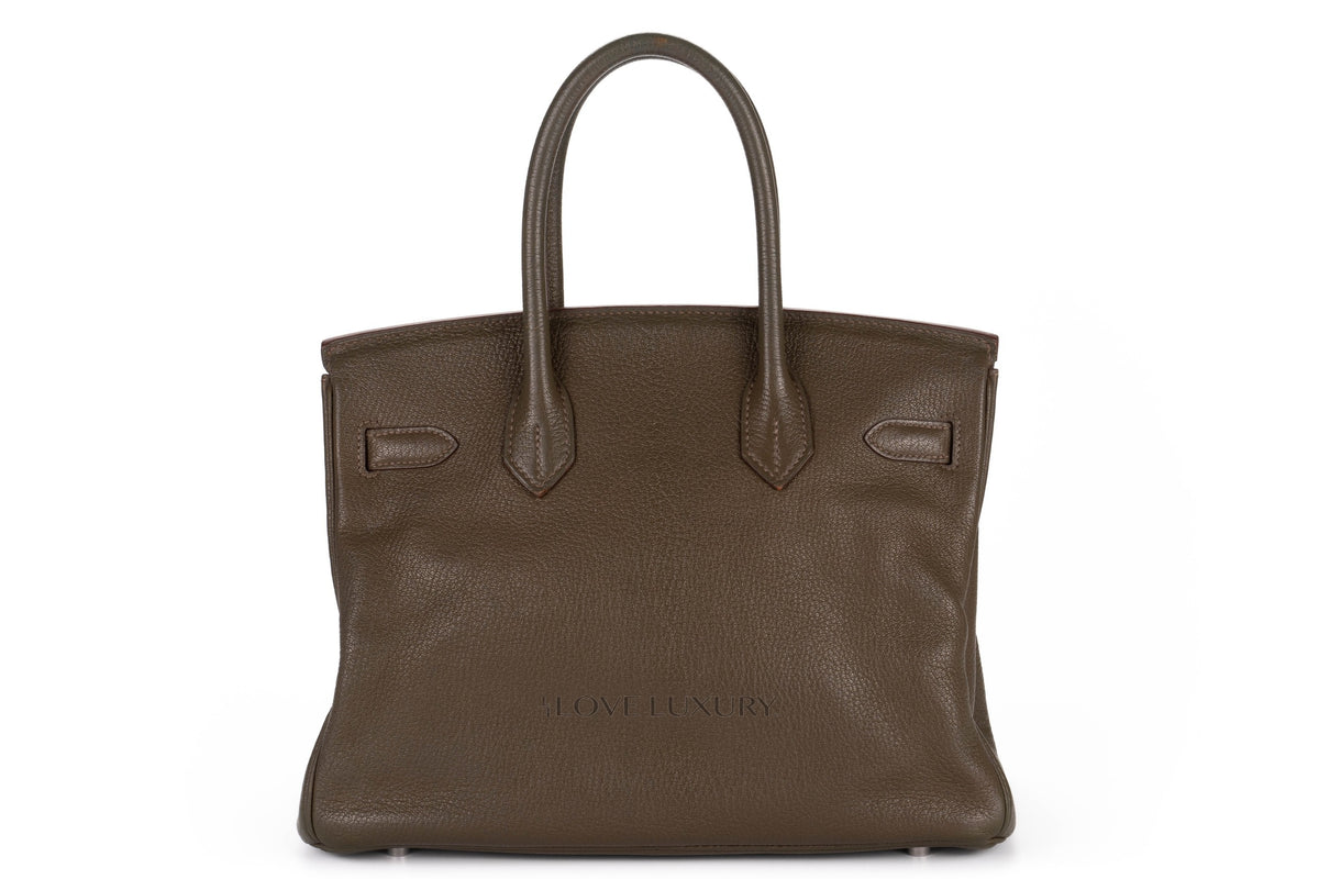 Hermès Birkin 30 Vert Olive Chevre Palladium Hardware - view 3