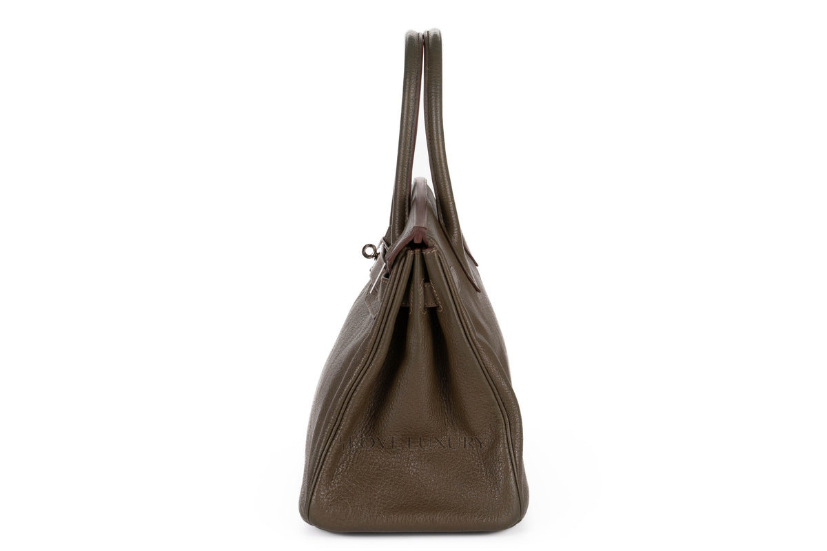Hermès Birkin 30 Vert Olive Chevre Palladium Hardware - view 4