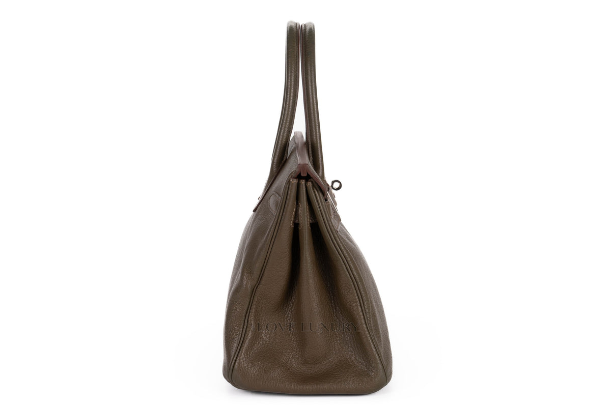 Hermès Birkin 30 Vert Olive Chevre Palladium Hardware - view 5