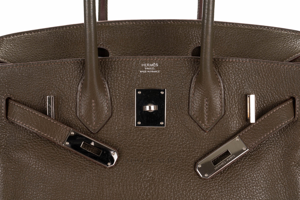 Hermès Birkin 30 Vert Olive Chevre Palladium Hardware - view 8