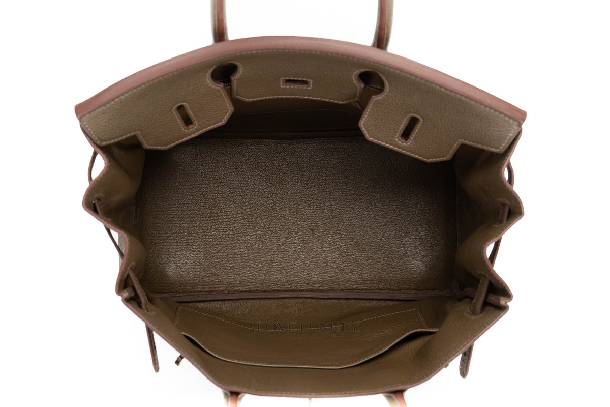 Hermès Birkin 30 Vert Olive Chevre Palladium Hardware - view 14
