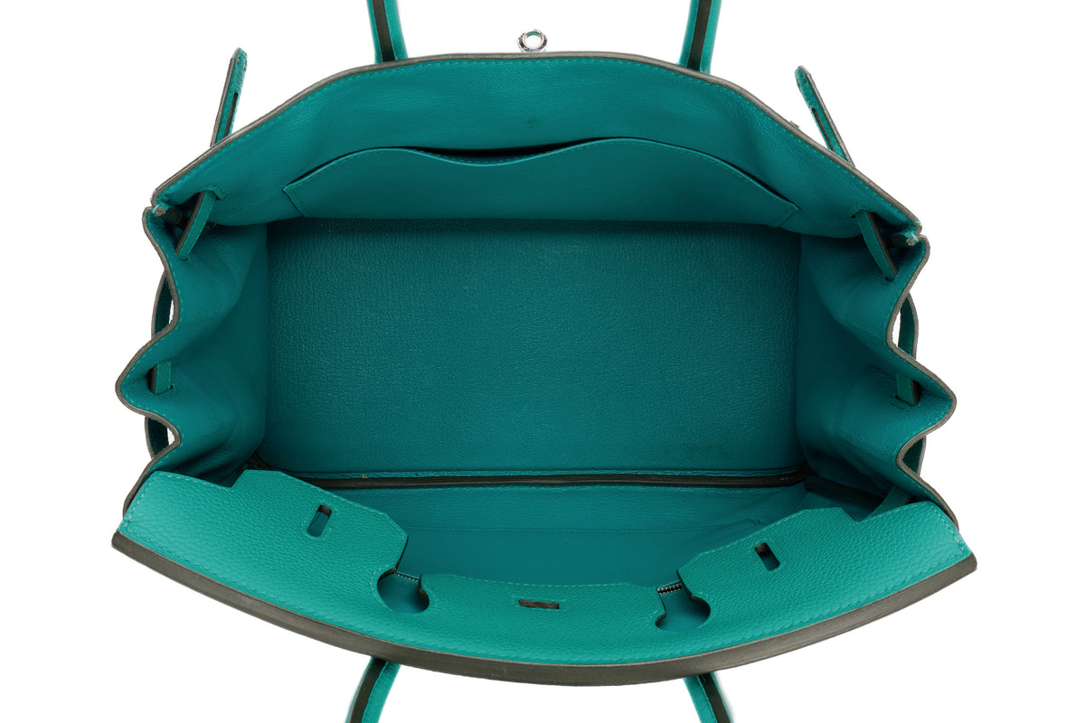 Hermès Birkin 30 Vert Verone Togo Palladium Hardware - view 10