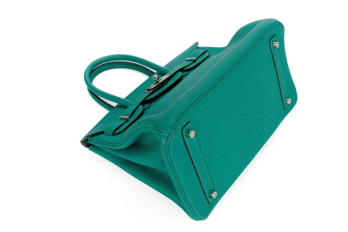 Hermès Birkin 30 Vert Verone Togo Palladium Hardware - view 11