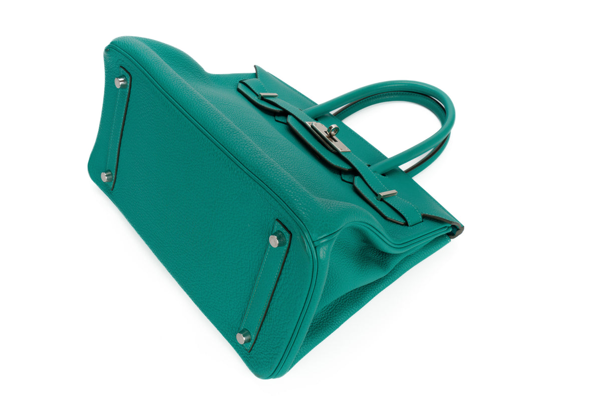 Hermès Birkin 30 Vert Verone Togo Palladium Hardware - view 12