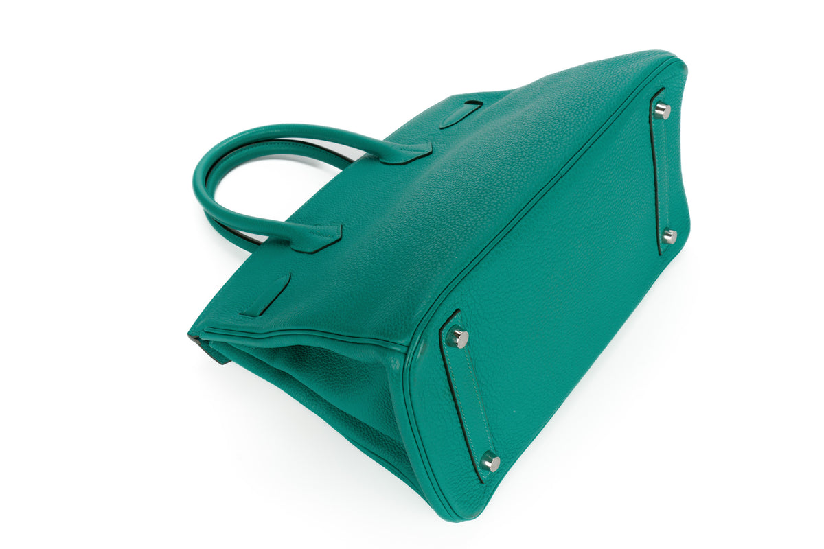Hermès Birkin 30 Vert Verone Togo Palladium Hardware - view 13