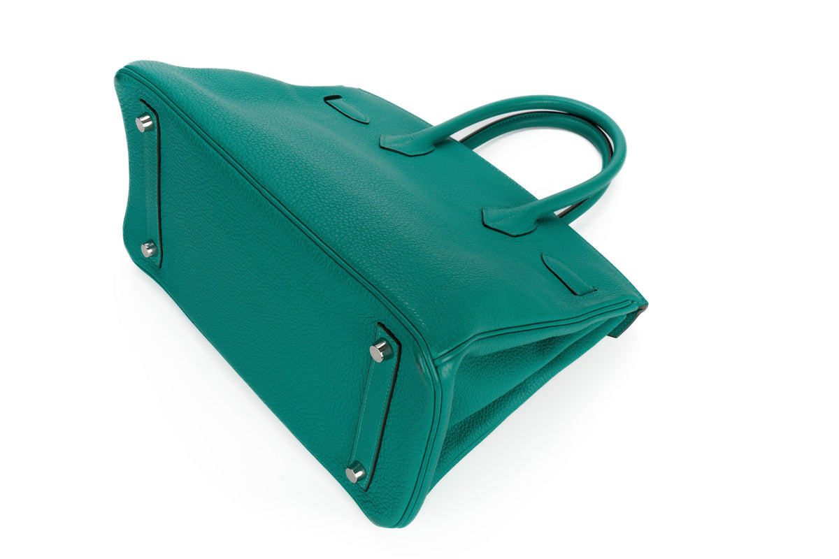 Hermès Birkin 30 Vert Verone Togo Palladium Hardware - view 14
