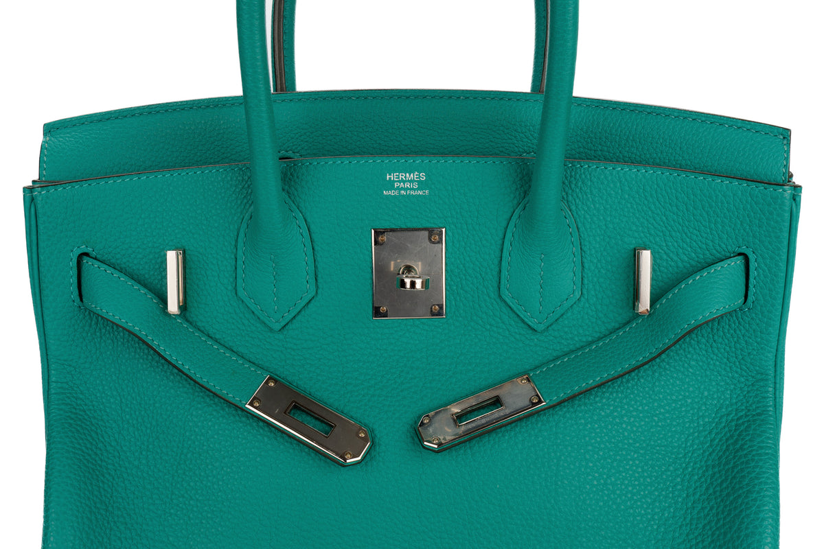 Hermès Birkin 30 Vert Verone Togo Palladium Hardware - view 9