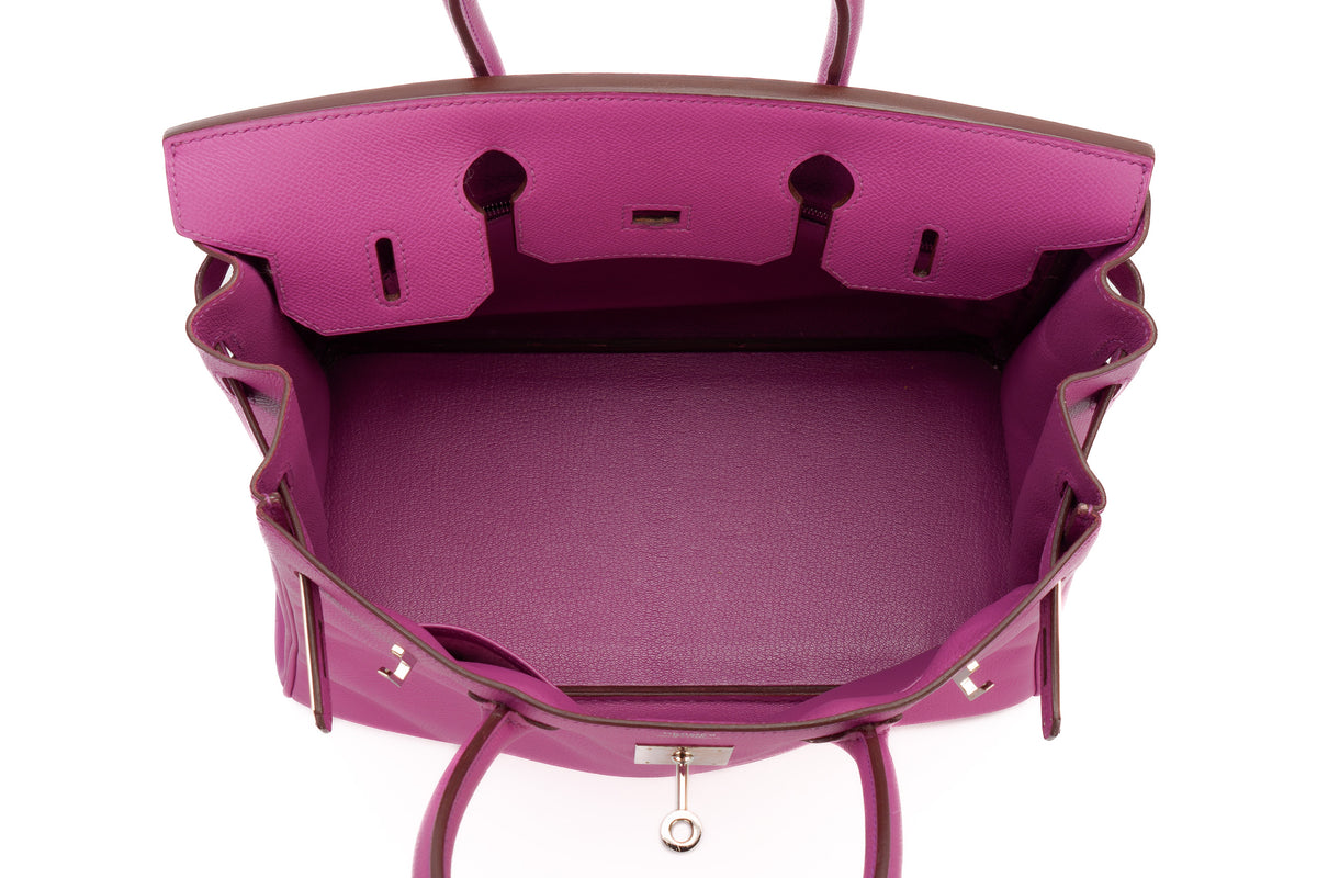 Hermès Birkin 30 Violet Courchevel Palladium Hardware - view 9