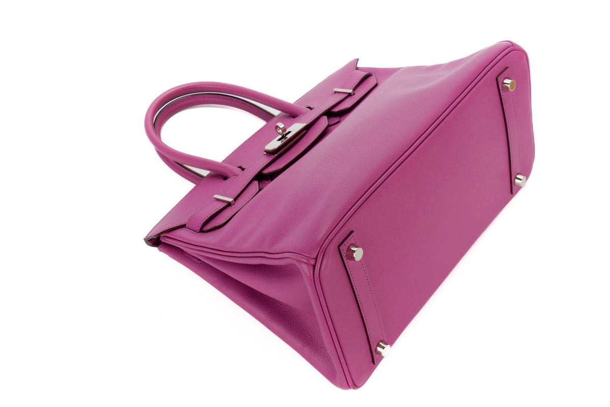 Hermès Birkin 30 Violet Courchevel Palladium Hardware - view 11