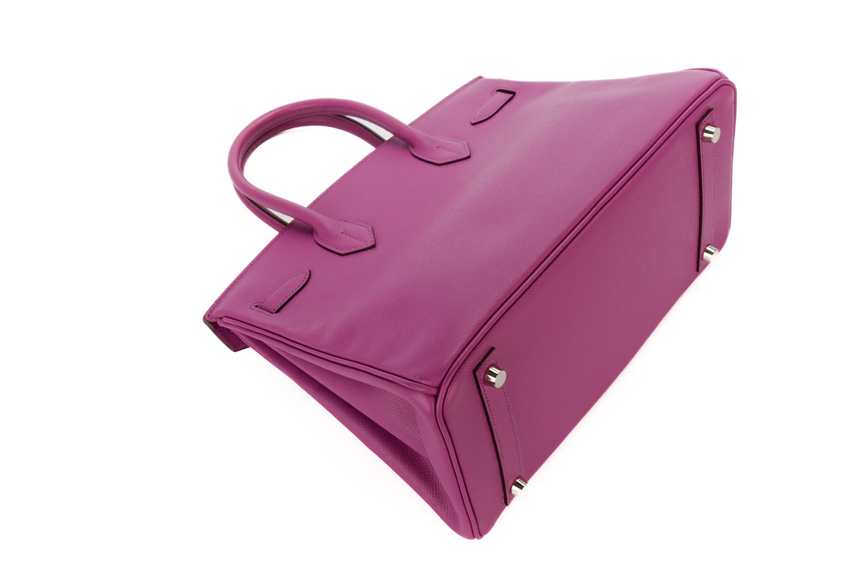 Hermès Birkin 30 Violet Courchevel Palladium Hardware - view 13