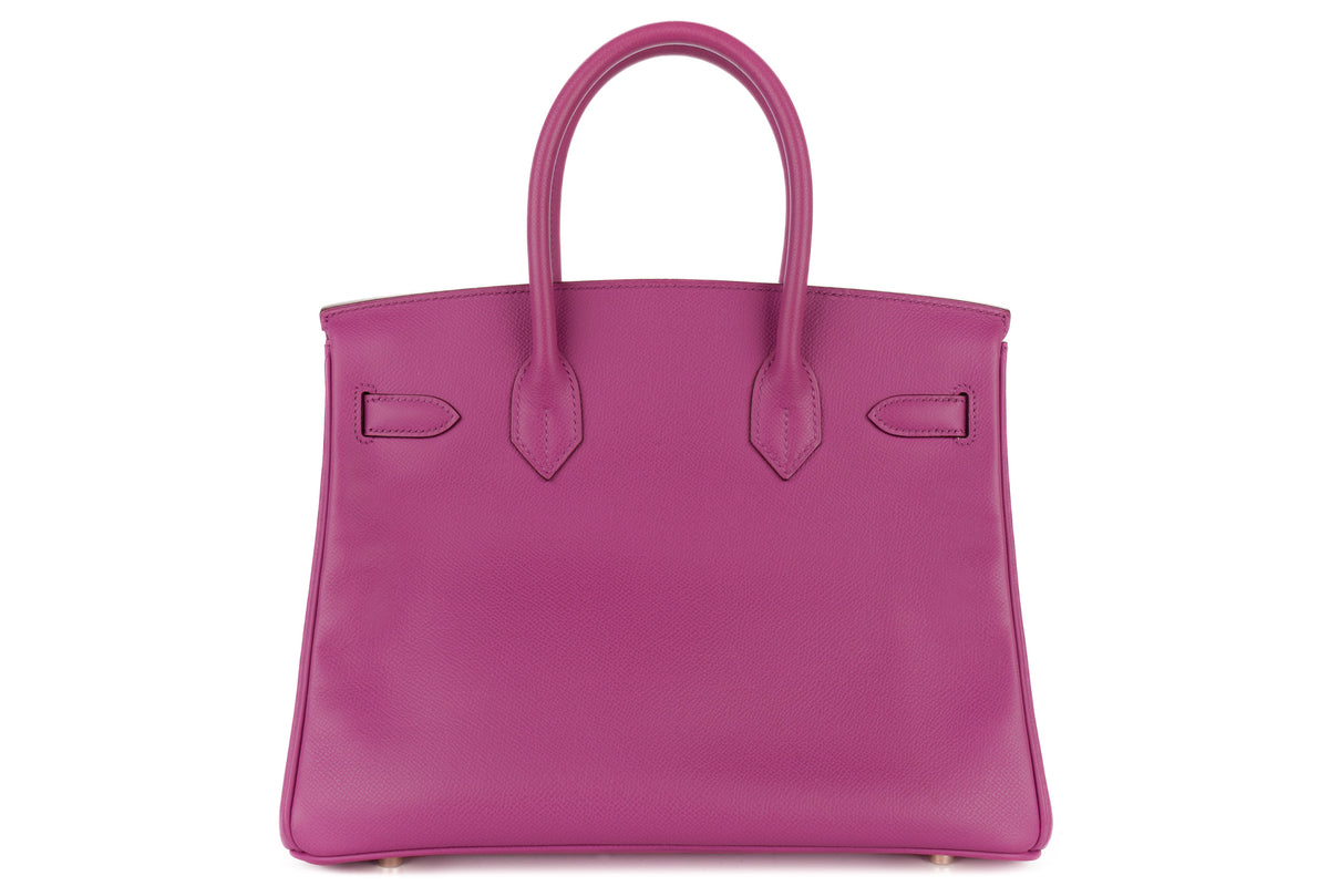 Hermès Birkin 30 Violet Courchevel Palladium Hardware - view 3