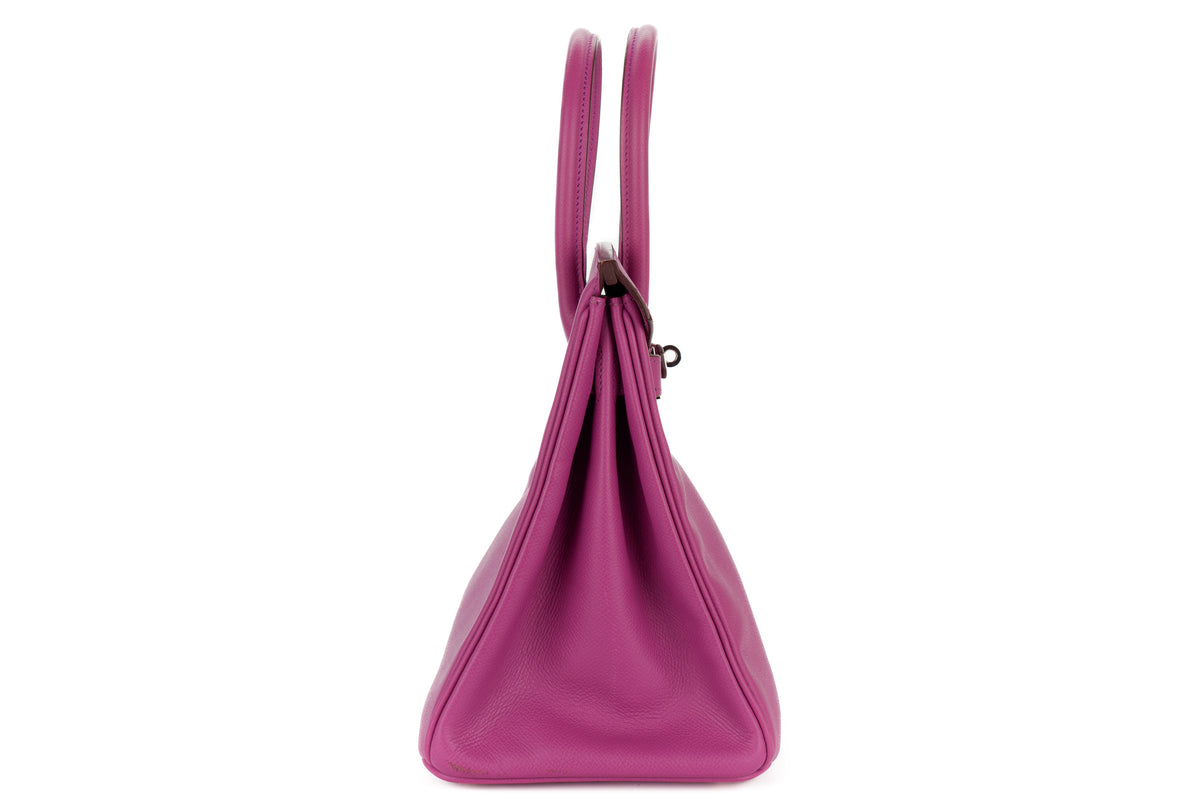 Hermès Birkin 30 Violet Courchevel Palladium Hardware - view 5