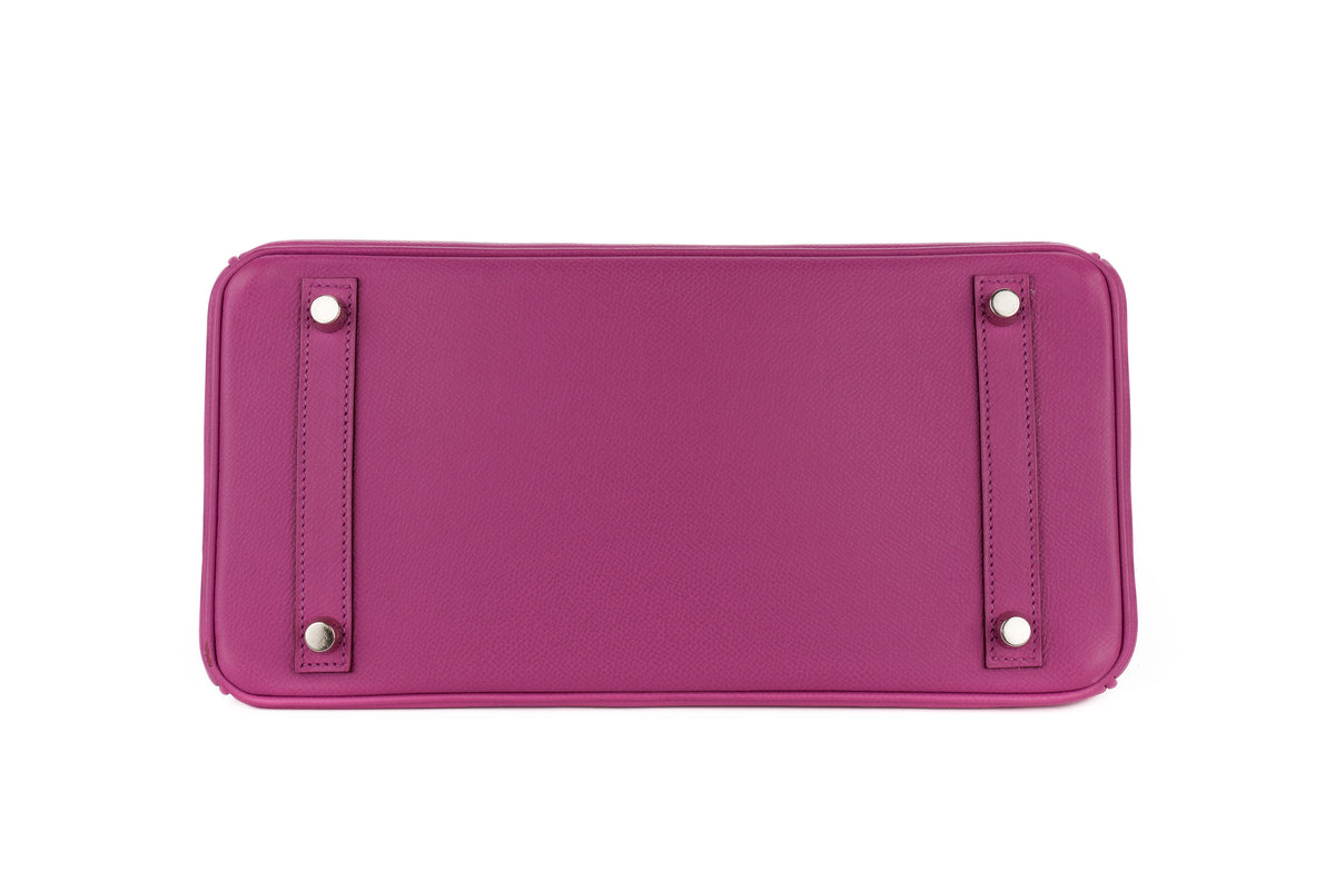 Hermès Birkin 30 Violet Courchevel Palladium Hardware - view 6