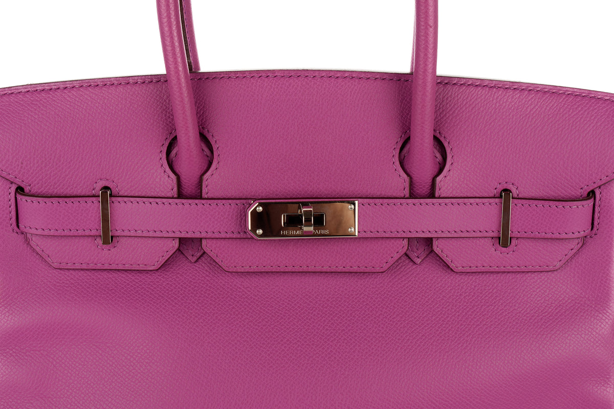 Hermès Birkin 30 Violet Courchevel Palladium Hardware - view 7