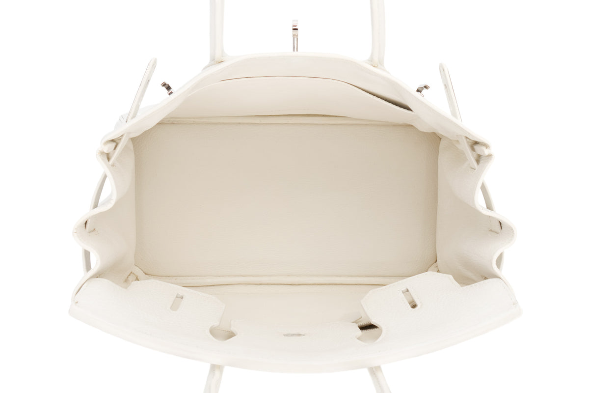 Hermès Birkin 30 White Clemence Palladium Hardware - view 10
