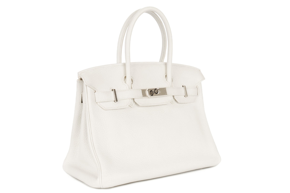 Hermès Birkin 30 White Clemence Palladium Hardware - view 2