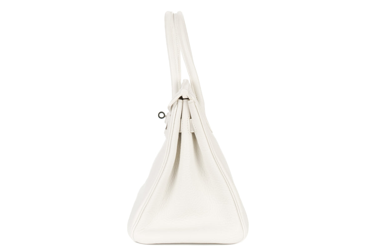 Hermès Birkin 30 White Clemence Palladium Hardware - view 4