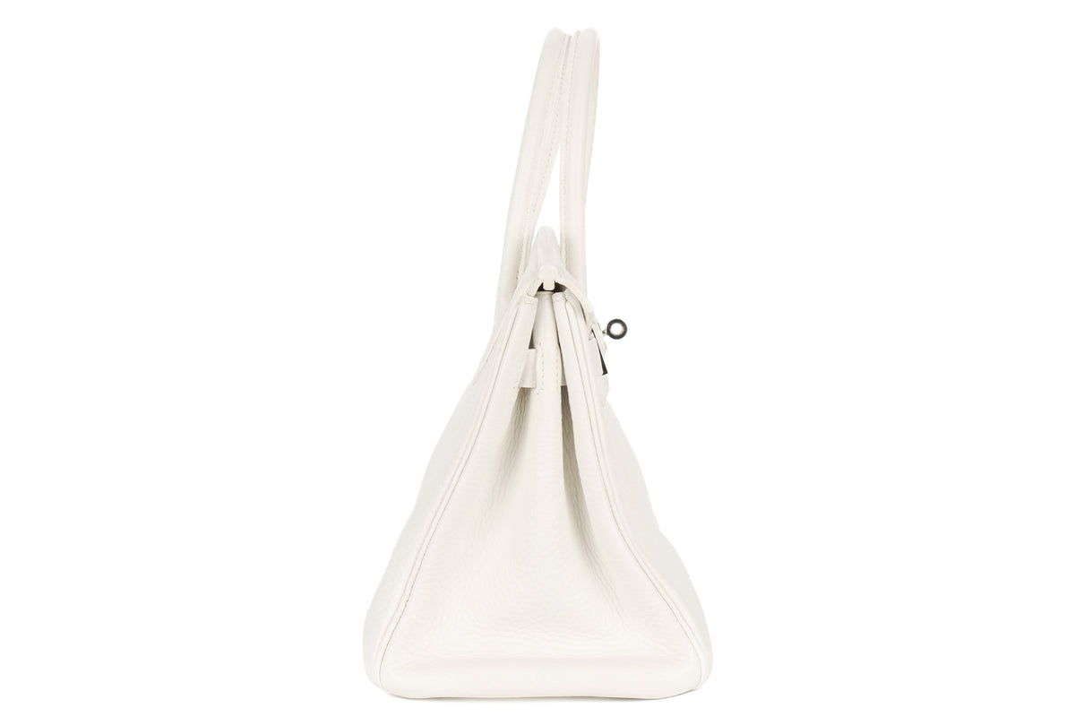 Hermès Birkin 30 White Clemence Palladium Hardware - view 5